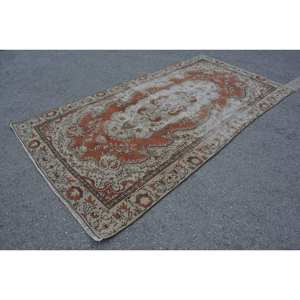 Tapis en laine Beige Orange classique 4.6x8.8 pieds Vintage Design turc Patchwork salon tapis Latex pour couloir tapis ensembles - Product Image 2