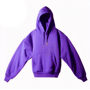 เสื้อมีฮู้ดผ้าคอตตอนออร์แกนิคโอเวอร์ไซส์ดีไซน์ฮิปฮอปทรงหลวมผ้าหนาออกแบบได้ตามต้องการ - Product Image 1