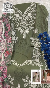 ปากีสถานอินเดียผ้ากึ่งเย็บลายพื้นเมืองซาลวาร์ Kameez ดีไซน์เนอร์ผ้าล่าสุดสุดพิเศษสำหรับงานปาร์ตี้งานแต่งงาน - Product Image 4