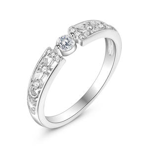 Jeulia Women's Hollow Out Sun <b>Moon</b> Star <b>Ring</b> with Zircon 18K Plated Adjustable Wedding Band - Product Image 3