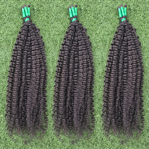 Luxury Kinky Curly Hair Bundles 100% Human Hair Cuticle Aligned Virgin Remy <b>Extensions</b> Tangled Free Chemicals Free Indonesian - Product Image 2