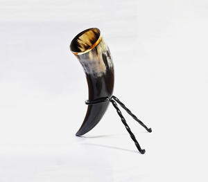 Corne à boire de bière de corne à boire Viking à la mode polie naturelle avec des cornes à boire de l'Inde - Product Image 3