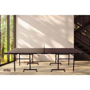 Table de tennis de table d'intérieur Stag Iconic Era 150, taille standard, cadre en acier premium, surface de 18 mm, pliable, moderne - Product Image 2