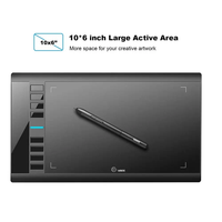 Ugee M708 Tablet gambar grafis dengan Stylus, Tablet menggambar grafis menulis dengan level tekanan 8192 inci 10*6 inci