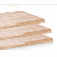 Planches en bois de caoutchouc de qualité supérieure, écologiques, sur mesure, pour comptoirs intérieurs, îlots de cuisine, salle à manger, assemblées par joint de doigt