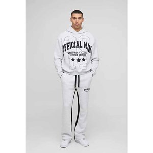 Ensemble de survêtement d'hiver avec sweat-shirt et pantalon de sport personnalisés, logo personnalisé, sweat-shirt décontracté, haute qualité, respirant, 100% coton, fabriqué au Pakistan - Product Image 4
