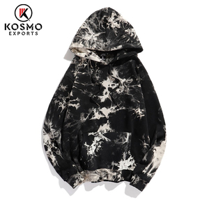 Sudadera con Capucha de Manga Larga Personalizada de Alta Calidad para Hombre, Tie Dye, Primavera, 100% Algodón, Felpa, Bolsillo, Talla Grande y Alta, XS - Product Image 4