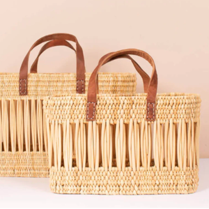 Panier de marché tendance, Sac marocain, Sac en paille marocain, Panier marocain, Sac panier français - Product Image 1