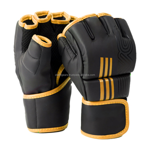 Wholesale Custom MMA Boxing Gloves Leather Breathable Lightweight Half Finger Hook Loop Closure Non-Slip Adjustable Wrist Gloves - Product Image 5