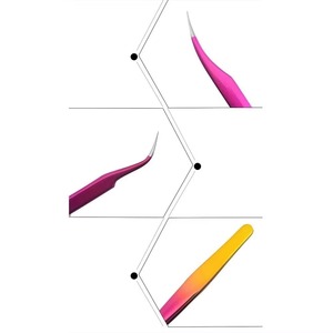 <b>Eyelash</b> Tweezers Precision Stainless Steel Beauty Tool Durable Smooth Tips Accurate Lash Extension <b>Application</b> Professional - Product Image 3
