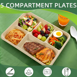 JIAHUI Contenedor de Alimentos de Bagazo Recubierto de PP al por Mayor, Vajilla Desechable Promocional con Logotipo Personalizado, Libre de PFAS, OEM ODM, Económico - Product Image 6