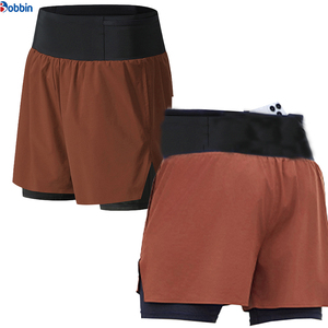 กางเกงขาสั้นผู้ชายแบบกำหนดเอง ชุดออกกำลังกายฤดูร้อน กางเกงวิ่งใหม่ กางเกงขาสั้นสำหรับกิจกรรมกลางแจ้ง ระบายอากาศได้ดี กางเกงขาสั้น 2 in 1 แบบสองชั้น มีกระเป๋า - Product Image 5