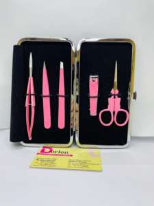 Meilleure pince à épiler à sourcils couleur enduite pince à épiler pointue inclinée ciseaux à ressort en acier inoxydable et coupe de cheveux de sourcils petits ciseaux - Product Image 5