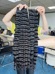 Extensions de cheveux humains de cheveux ondulés profonds de cheveux vietnamiens crus vierges super doublement étirés - Product Image 5