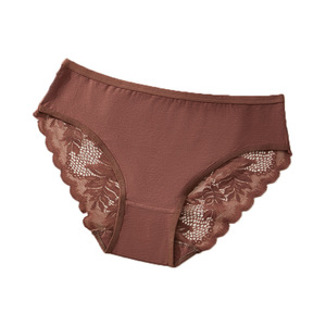 Braguitas de encaje de cintura media para mujer, primavera-verano, de alta densidad de hilo, transpirables, cómodas y con entrepierna antibacteriana, al por mayor. - Product Image 6