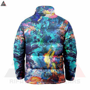 แจ็กเก็ตแฟชั่นผู้ชายพิมพ์ลายด้วยการระเหิดโลโก้ด้านหน้าสำหรับฤดูหนาว - Product Image 4