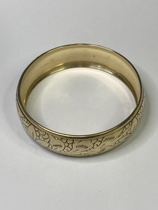 Brazalete trenzado de latón moderno MS Handicraft... Pieza de declaración gruesa... Brazalete étnico dorado... Hermoso brazalete de latón... - Product Image 5