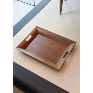 Plateau de service en bois de conception attrayante fait à la main Look fantaisie plateau d'affichage de fruits forme carrée accessoires de vaisselle de table - Product Image 5