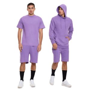 Conjunto de pantalones cortos con capucha para hombre de alta calidad, ropa de calle, conjunto de dos piezas informal de lana térmica, Sudadera con capucha con conjuntos cortos a juego - Product Image 4
