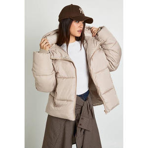 Nueva Chaqueta Acolchada Reversible para Mujer, con Capucha, Cálida, Tejida, Transpirable, de Lona - Product Image 1