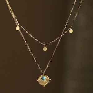 Collar con Colgante de Turquesa Estilo Bohemio, Joyería Chapada en Oro y Plata S925 - Product Image 2