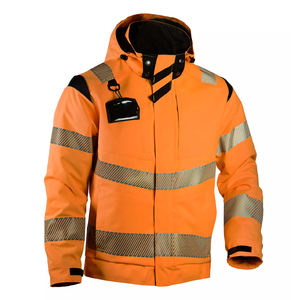 เสื้อแจ็คเก็ตนิรภัยแบบซอฟต์เชลล์สะท้อนแสง มองเห็นได้ชัดเจน กันน้ำ - Product Image 5