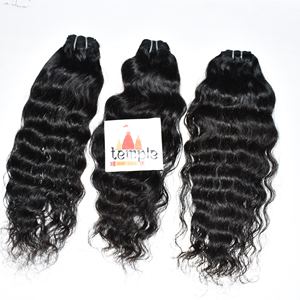 Venta al por mayor máquina vietnamita Paquete de trama doble cutícula alineada trenzado onda profunda procesamiento Virgen sin extensiones de cabello humano - Product Image 5