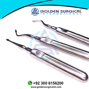 Elevador Dental de Acero Inoxidable, 3 Piezas, Elevador de Dientes, Clareador, Mango Hexagonal Curvo, Instrumento Quirúrgico para Dentistas - Product Image 2