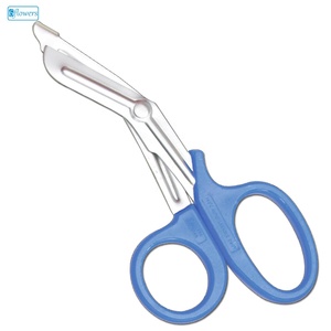 Ciseaux chirurgicaux, manche en plastique bleu, lames en acier inoxydable, manuels pour interventions chirurgicales, classe I, certifiés CE - Product Image 1