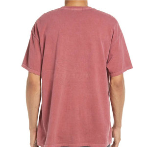 เสื้อยืดโอเวอร์ไซส์คุณภาพสูง สวมใส่สบาย ระบายอากาศได้ดี แห้งเร็ว ลายเรียบ สีและโลโก้สั่งทำได้ ผลิตจากผ้าฝ้ายใยไผ่ เสื้อลำลองสำหรับผู้ชาย - Product Image 4