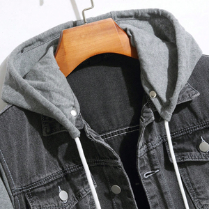 Chaqueta Vaquera Vintage de Invierno para Hombre con Mangas de Forro Polar y Capucha, Impermeable y Cortavientos, Ropa Casual de Calle - Product Image 3