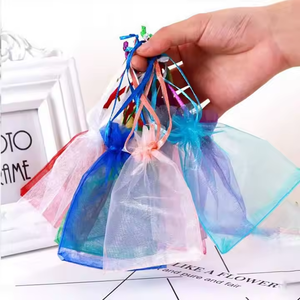 Meilleure fabrication grande classe bijoux personnalisés sacs de pochette cadeau en organza transparent - Product Image 3