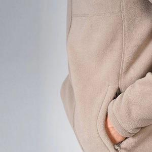 Hot Sale Trendy <b>Sherpa</b> <b>Hoodie</b> with Raglan Sleeves and Quarter Zipper New Article Sweatshirts for Winter Plain Dyed in Bulk - Product Image 6