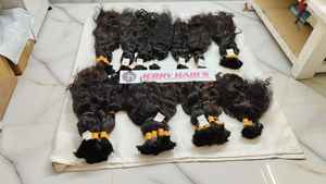 Indian Raw Unprocessed <b>Braiding</b> Bulk <b>Hair</b> Bundles 100% Remy <b>Hairs</b> Single Drawn Single Donor Bundles Low Price Sale in Chennai - Product Image 4