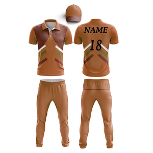 Custom Made Your Own Design Outdoor Sports Wear 2024 Polyester Material Men Women <b>Cricket</b> Uniform on Sale - Product Image 1