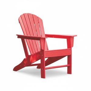Chaise Adirondack classique pour patio extérieur jardin pelouse pont résistant aux intempéries rouge meubles en bois massif chaises de jardin - Product Image 1