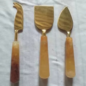 Juego de Cuchillos para Queso de Acero Inoxidable Pulido en Oro, Mango de Metal Hecho a Mano, Utensilios para Queso, Juego de Queso Decorativo para Mesa - Product Image 6