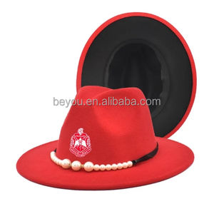 Delta 女士宽边牛仔帽 红黑珍珠青柠色希腊联谊会 DST 字母标志蓝黄色运动休闲冬季帽子 - Product Image 3