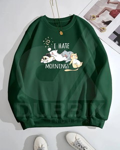 Sudadera con estampado Uni-Sex Estilo cómodo 100% Poliéster Diseño de pegatina personalizable Color Logo Ringer Sudadera - Product Image 1