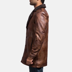 Veste coupe-vent d'hiver pour homme, prix de gros 2025, longueur standard, personnalisable, en cuir et toile, col montant, à capuche, séchage rapide, haute qualité - Product Image 4