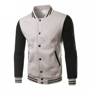 Streetwear Custom Men's Varsity <b>Jacket</b> High Quality College Bomber <b>Jacket</b> with Canvas Stand Collar Front Chenille Embroidery - Product Image 3
