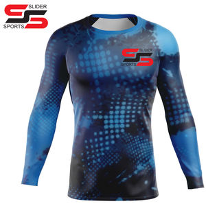 Venta al por mayor Diseña tu propia camisa personalizada de compresión para fitness personalizada impresa Rash Guard manga larga - Product Image 1