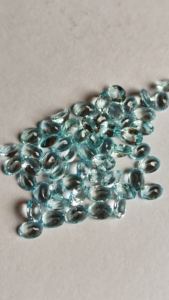 พลอยสีฟ้า6X4mm เหลี่ยมเพชรพลอยธรรมชาติทรงรีได้รับการรับรองจากผู้ขายอินเดีย - Product Image 4