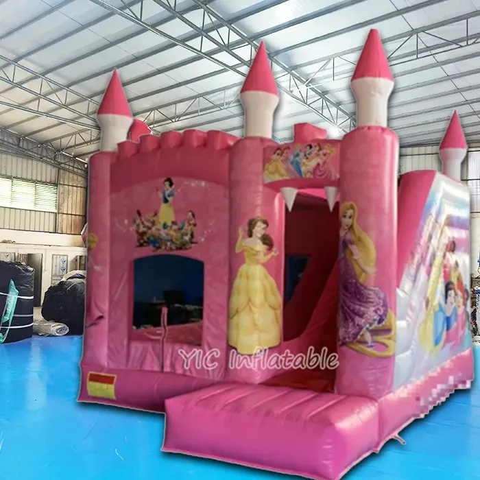 Modern Luxury Baby Pastel Pink Bounce House Princess Bouncer Bubble Gum Inflatable Bouncy Castle For Kids Adults