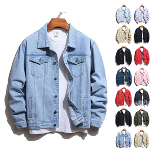 Manufacturer Factory Digital Printing Streetwear Vintage Men Custom Logo <b>Coat</b> Washed Cargo Designer <b>Denim</b> Jacket - Product Image 6