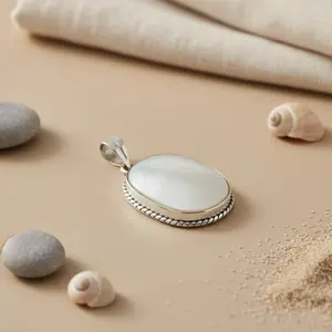 จี้เงินแท้ 925 ประดับมุกสำหรับผู้หญิง สวมใส่ได้ทุกวัน ของขวัญ จี้มุก - Product Image 2