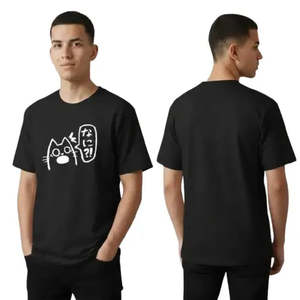 Camiseta Unisex de Anime con Estampado de Gato Bebiendo, 100% Algodón, Tallas XXS-5XL, Peso 200g-280g - Product Image 2