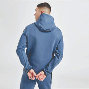 Chándales Deportivos para Hombre al por Mayor de Secado Rápido y Transpirables con Logotipo y Talla Personalizados, Mangas Largas, Cierre de Cremallera Frontal, Chándales Deportivos de Felpa Técnica para Hombre - Product Image 4