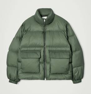 แจ็กเก็ตขนเป็ดสำหรับผู้ชายเสื้อแจ็คเก็ตมีซิปด้านหน้ามีกระเป๋าแฟชั่นคอตั้งสำหรับฤดูหนาว - Product Image 1