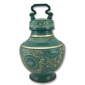 Copper Embossed Cremation Urn Elegant Design Handcrafted Funeral <b>Ashes</b> Urn Premium Quality <b>Keepsake</b> Urn - Product Image 3
